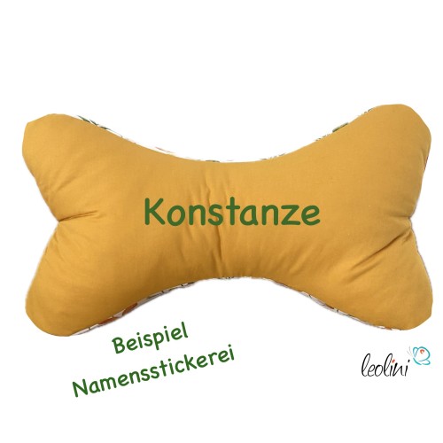 Leseknochen personalisierbar | Nackenkissen MARGARITHEN BLUMEN | handgemacht Leolini - 3