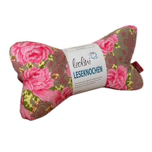 Leseknochen personalisierbar | Nackenkissen ROSEN | handgemacht Leolini - 6