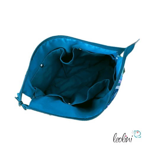 Große Kosmetiktasche | Kulturbeutel mit vielen Fächern ORCHIDEEN | Handarbeit von Leolini  - 8