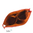 Große Kosmetiktasche | Kulturbeutel mit vielen Fächern GRAFIK ORANGE | Handarbeit von Leolini  - 4