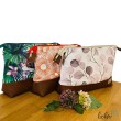 Große Kosmetiktasche | Kulturbeutel mit vielen Fächern EUKALYPTUS LAVENDEL | Handarbeit von Leolini  - 8