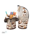 Stehende Stiftetasche Leo | Federpennal Federmäppchen REHE FUCHS HASE | personalisierbar mit Namen Leolini - 1