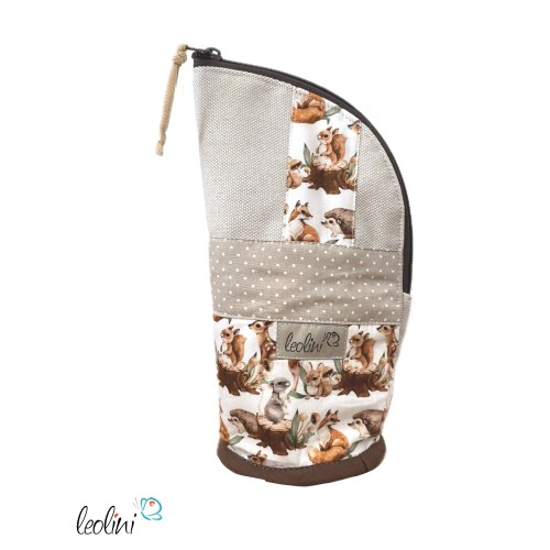 Stehende Stiftetasche Leo | Federpennal Federmäppchen REHE FUCHS HASE | personalisierbar mit Namen Leolini - 5