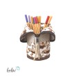 Stehende Stiftetasche Leo | Federpennal Federmäppchen REHE FUCHS HASE | personalisierbar mit Namen Leolini - 3