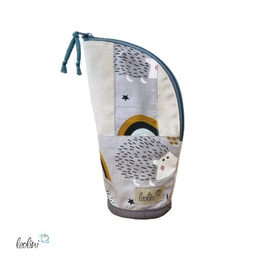 Stehende Stiftetasche Leo | Federpennal Federmäppchen IGEL | personalisierbar mit Namen Leolini - 5