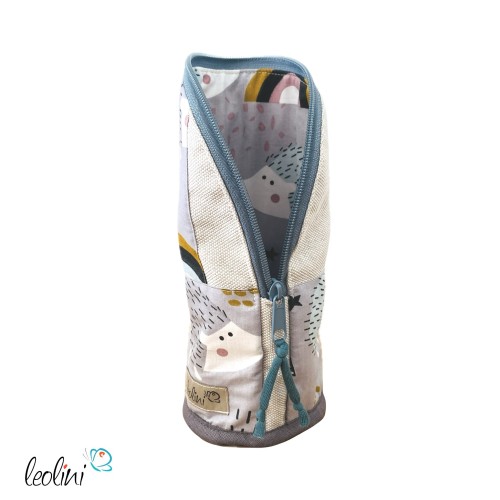 Stehende Stiftetasche Leo | Federpennal Federmäppchen IGEL | personalisierbar mit Namen Leolini - 3