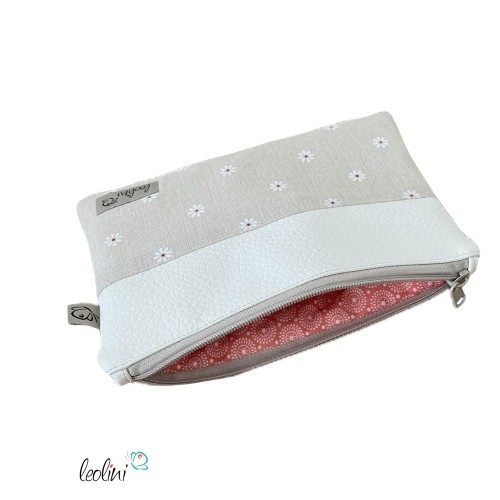 Mäppchen | Allzwecktasche | Schminktasche PERSONALISIERBAR | GÄNSEBLÜMCHEN | Zipptasche Leolini - 3