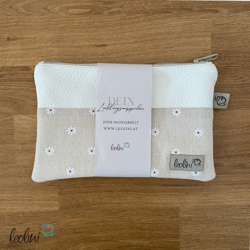 Mäppchen | Allzwecktasche | Schminktasche PERSONALISIERBAR | GÄNSEBLÜMCHEN | Zipptasche Leolini - 5