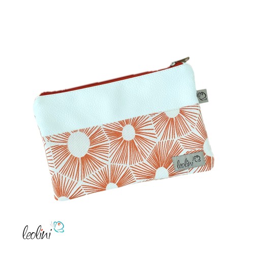 Mäppchen | Allzwecktasche | Schminktasche PERSONALISIERBAR | GRAFIK ORANGE | Zipptasche Leolini - 4