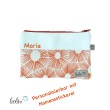 Mäppchen | Allzwecktasche | Schminktasche PERSONALISIERBAR | GRAFIK ORANGE | Zipptasche Leolini - 2