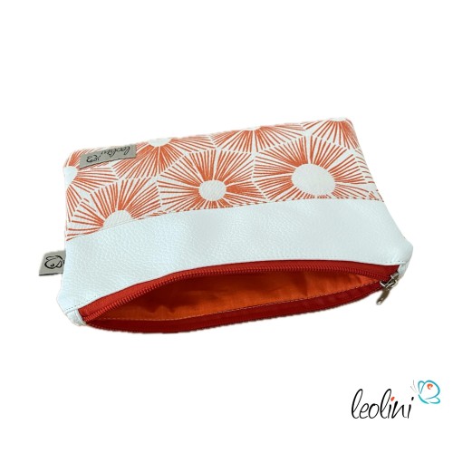 Mäppchen | Allzwecktasche | Schminktasche PERSONALISIERBAR | GRAFIK ORANGE | Zipptasche Leolini - 3