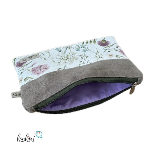 Mäppchen | Allzwecktasche | Schminktasche PERSONALISIERBAR | Blumenwiese | Zipptasche Leolini - 4