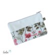 Mäppchen Allzwecktasche | Schminktasche PERSONALISIERBAR | Blumen pink | Zipptasche Leolini - 3