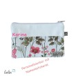 Mäppchen Allzwecktasche | Schminktasche PERSONALISIERBAR | Blumen pink | Zipptasche Leolini - 2