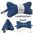 Leseknochen MUSSELIN Double Gauze | JEANSBLAU | personalisierbar mit Stickerei Leolini - 7