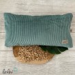 Dinkelkissen | Kissen mit Dinkelspelz DUNKLES MINT | handgefertigt Leolini - 8