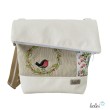 Foldover Tasche mit Vogerl Stickerei in weiß | mit Außenfach Leolini - 7