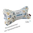 Leseknochen personalisierbar STREUBLUMEN BLAU | Nackenkissen | handgemacht Leolini - 1