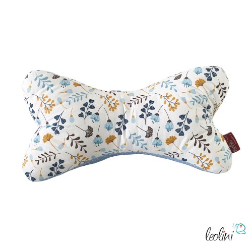 Leseknochen personalisierbar STREUBLUMEN BLAU | Nackenkissen | handgemacht Leolini - 4