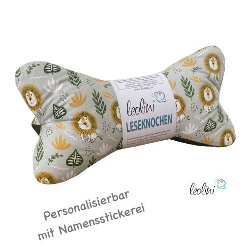 Leseknochen personalisierbar LÖWE | Nackenkissen | handgemacht Leolini - 1