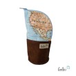 Stehende Stiftetasche Leo | Federpennal Schminktasche WELT | Lederimitat Leolini - 3