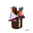Stehende Stiftetasche Leo | Federpennal Schminktasche WIESENBLUMEN | Lederimitat Leolini - 3