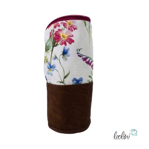 Stehende Stiftetasche Leo | Federpennal Schminktasche WIESENBLUMEN | Lederimitat Leolini - 5