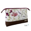 Große Kosmetiktasche | Kulturbeutel mit vielen Fächern WIESENBLUMEN | Handarbeit von Leolini Leolini - 1