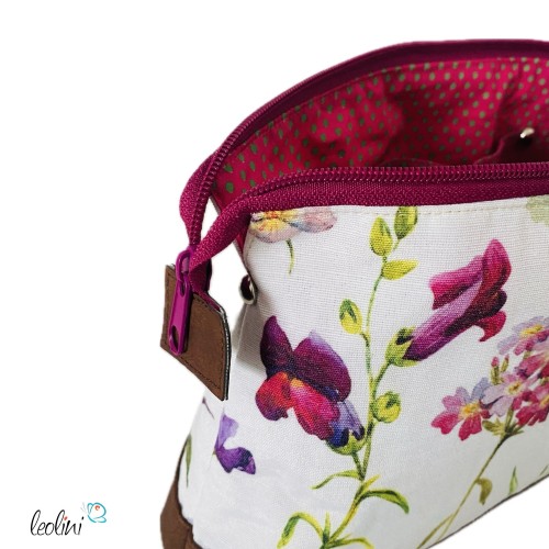 Große Kosmetiktasche | Kulturbeutel mit vielen Fächern WIESENBLUMEN | Handarbeit von Leolini Leolini - 2