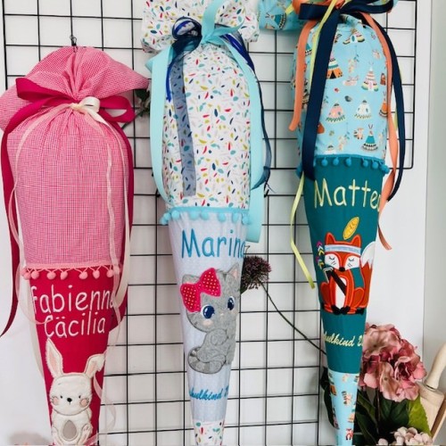 Schultüte FUCHS INDIANER aus Stoff | Personalisierung mit Name | mit Innenkissen Leolini - 10