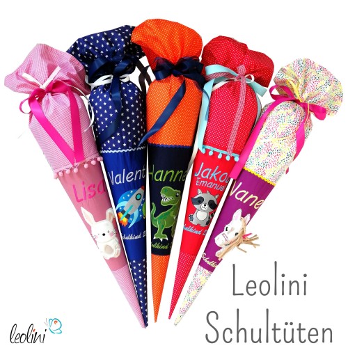 Schultüte KATZE aus Stoff | Personalisierung mit Name | mit Innenkissen Leolini - 8