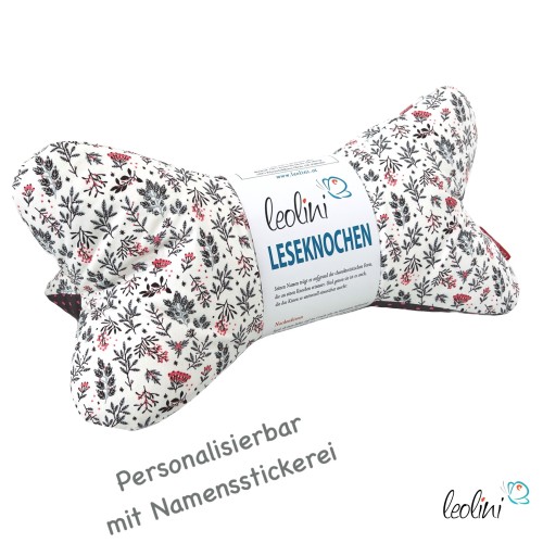 Leseknochen personalisierbar FLORA | Nackenkissen | handgemacht Leolini - 1