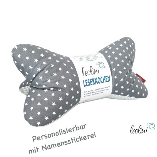 Leseknochen personalisierbar STERNE | Nackenkissen | handgemacht Leolini - 1