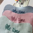 Me time Leseknochen aus Waffelstoff mit Stickerei | Nackenkissen ALT-MINT | handgemacht Leolini - 8