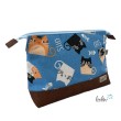 Große Kosmetiktasche | Kulturbeutel mit vielen Fächern CATS | Handarbeit von Leolini Leolini - 3