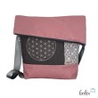 Foldover Tasche mit Blume des Lebens Stickerei | ROSA | mit Außenfach Leolini - 1