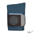 Foldover Tasche mit Blume des Lebens Stickerei | BLAU | mit Außenfach Leolini - 2