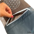 Foldover Tasche mit Blume des Lebens Stickerei | BLAU | mit Außenfach Leolini - 4
