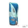 Stehende Stiftetasche Leo | Federpennal Federmäppchen FLIEGENPILZE BLAU | personalisierbar mit Namen Leolini - 2