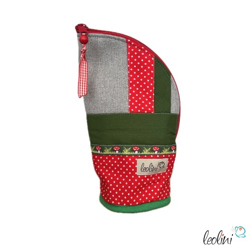 Stehende Stiftetasche FLIEGENPILZE ROT | Federpennal Federmäppchen Leo | personalisierbar mit Namen Leolini - 5