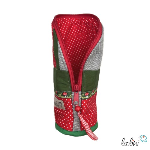 Stehende Stiftetasche FLIEGENPILZE ROT | Federpennal Federmäppchen Leo | personalisierbar mit Namen Leolini - 2