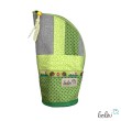 Stehende Stiftetasche IGEL GRÜN | Federpennal Federmäppchen Leo | personalisierbar mit Namen Leolini - 5