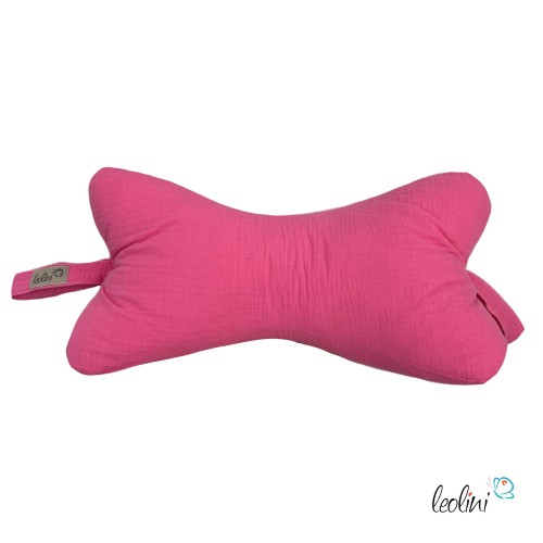 Leseknochen MUSSELIN Double Gauze | PINK | personalisierbar mit Stickerei Leolini - 8