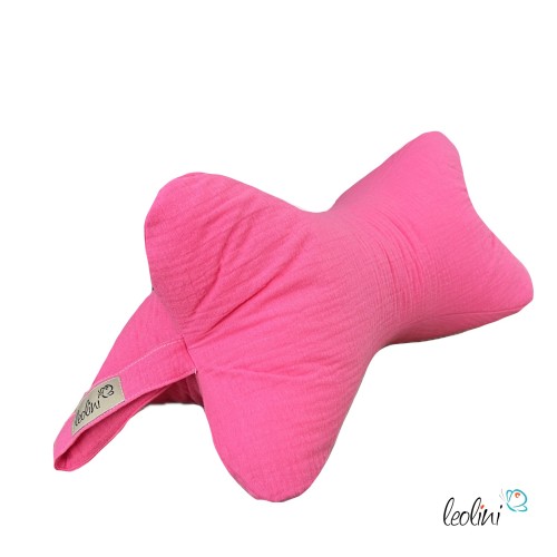Leseknochen MUSSELIN Double Gauze | PINK | personalisierbar mit Stickerei Leolini - 5