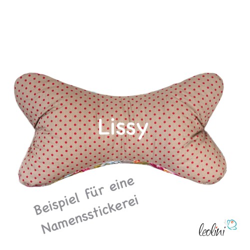 Leseknochen personalisierbar BLÜTEZEIT | Nackenkissen | handgemacht Leolini - 3