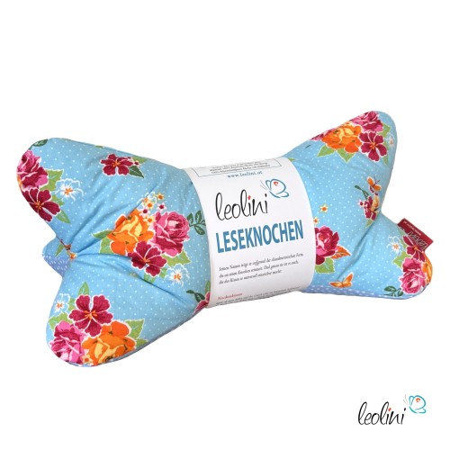 Leseknochen personalisierbar BLUMENMIX | Nackenkissen | handgemacht Leolini - 5