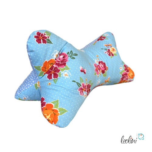 Leseknochen personalisierbar BLUMENMIX | Nackenkissen | handgemacht Leolini - 4