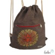 Sportbeutel | Turnbeutel mit Stickerei CHRYSANTHEME | mit Außenfach Leolini - 1