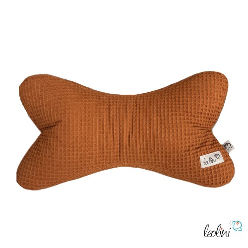 Leseknochen aus Waffelstoff | Nackenkissen ROST | personalisierbar mit Name | handgemacht Leolini - 5