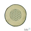 Yogakissen | Meditationskissen mit Stickerei Blume des Lebens handgemacht & personalisierbar mit Namen | SONNENBLUMEN Leolini - 